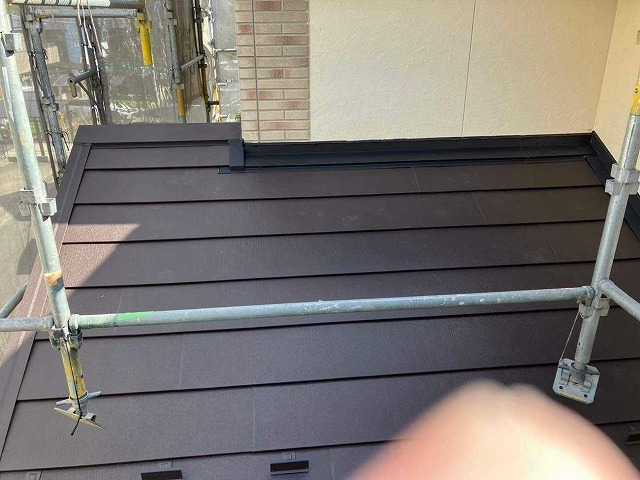 屋根と壁の取り合い部の様子